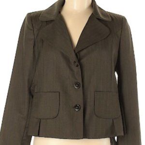 Via Spiga Lined Suit Jacket Wool Blend Brown 6~NWT